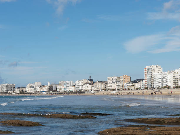 Playa de Les Sables d ' Olonne, Francia - foto de stock