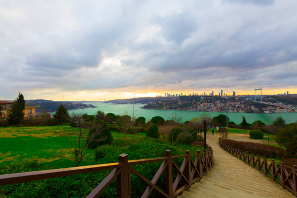 istock Istanbul sunset and beautiful bridge 1073047486