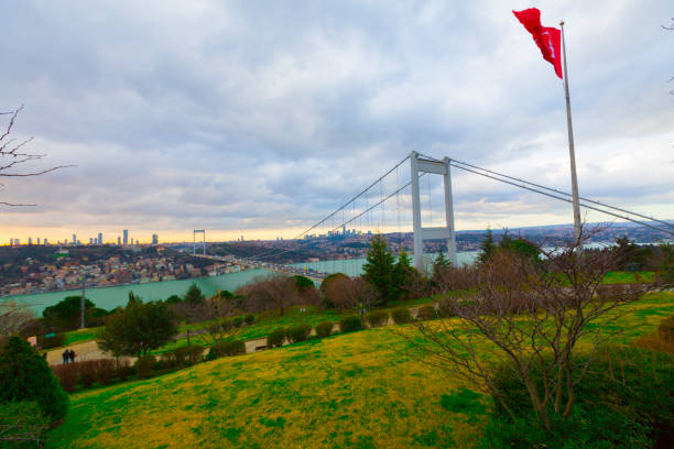 istock Istanbul sunset and beautiful bridge 1073050008