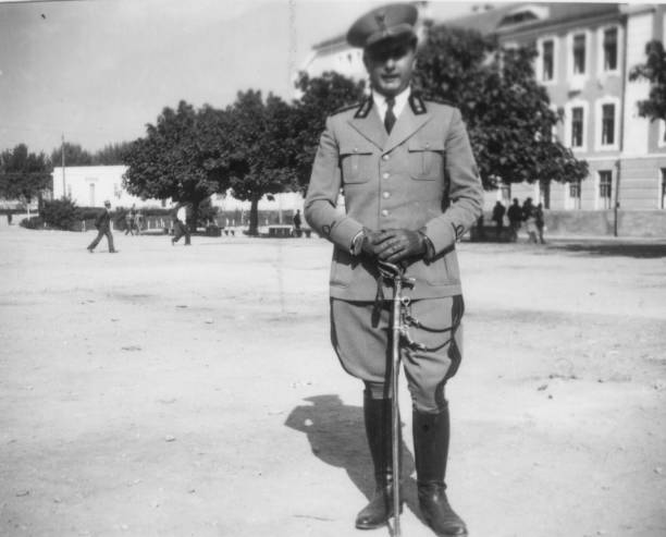 istock 1920s italian soldier portrait 1073052286