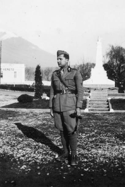 istock 1920s italian soldier portrait 1073052798