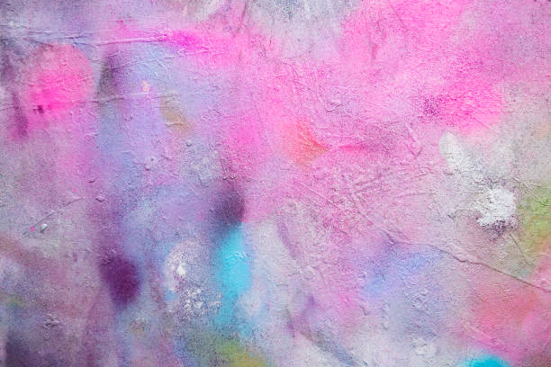 istock Abstract background from colorful water color painted on old concrete wall. 1073059730