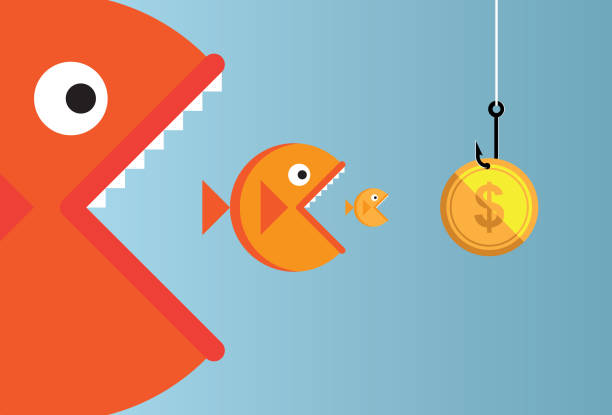 Big fish Fish, Fishing, Animal, Bubble, Business fishing bait stock illustrations