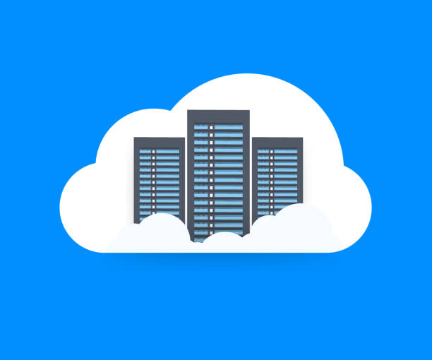 illustrations, cliparts, dessins animés et icônes de data protection cloud storage plat concept design. stockage en ligne signe symbole icône. stockage et cloud, le cloud computing. - computer storage compartment connection order