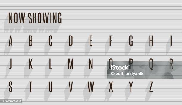 Letters Theater Titles Stock Illustration - Download Image Now - Typescript, Movie, Alphabet