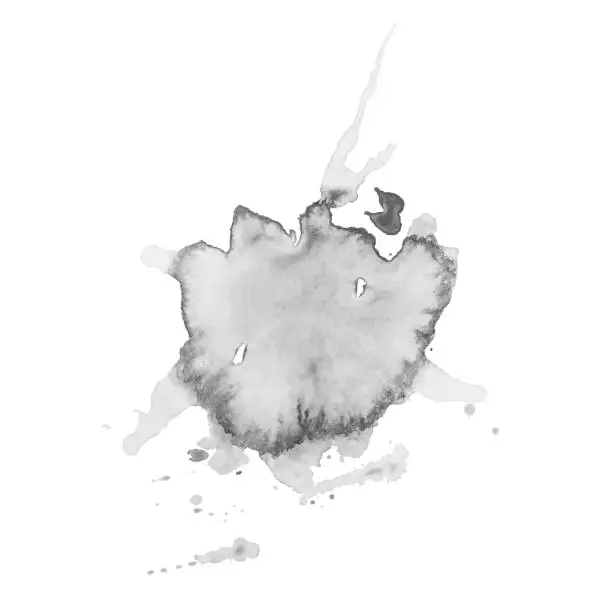 Photo of Abstract watercolor grayscale splash. Vector illustration. Grunge texture for cards and flyers design.