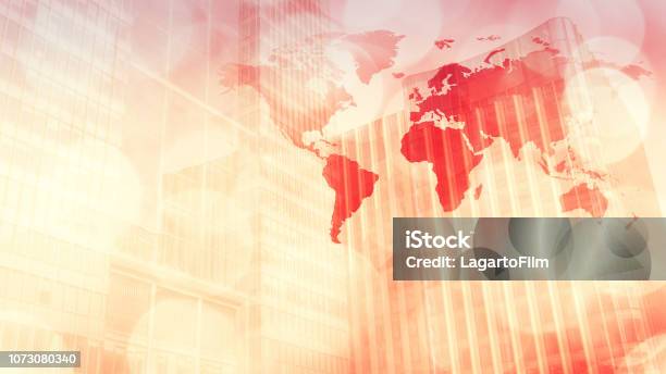 World Map International Business Travel Stock Photo - Download Image Now - Global, Global Business, Global Finance