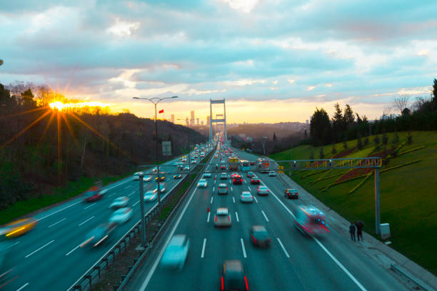 istock istanbul and Bridge Trafic 1073084466