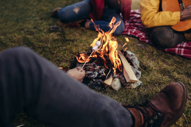istock Marshmallow on a stick being roasted over a camping fire 1073090570