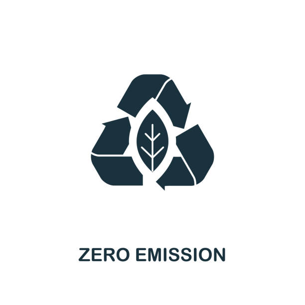 zero emission-symbol. premium-stil design von urbanismus-icon-sammlung. ui und ux pixel perfekt zero emission-symbol für apps, software, webdesign, print-nutzung. - usage stock-grafiken, -clipart, -cartoons und -symbole