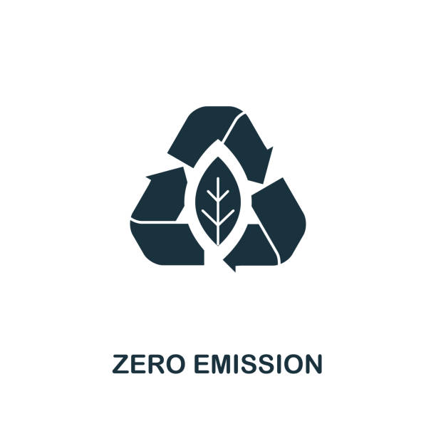 ilustrações de stock, clip art, desenhos animados e ícones de zero emission icon. premium style design from urbanism icon collection. ui and ux. pixel perfect zero emission icon for web design, apps, software, print usage. - fuel and power generation electricity flat power supply