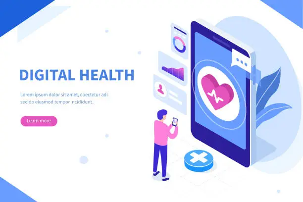 Vector illustration of digital health