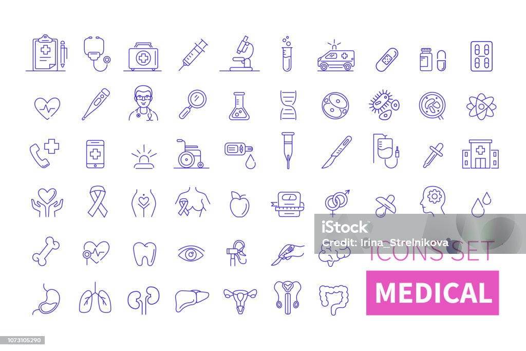 iconos médicos - arte vectorial de Asistencia sanitaria y medicina libre de derechos