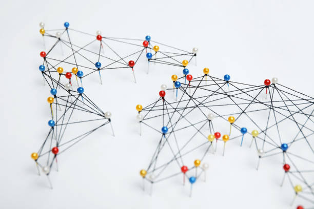 istock Structure of world economy, communication network 1073108816