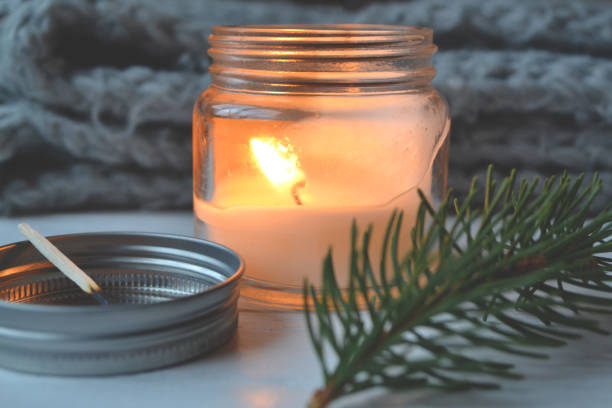 istock Winter style background. The objects for home decoration. 1073113278