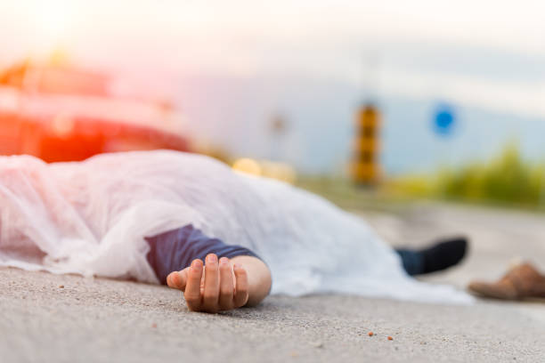 istock Traffic accident.Young man hit by a car 1073117868