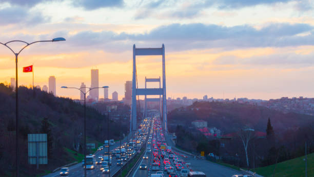 istock istanbul and Bridge Trafic 1073119598