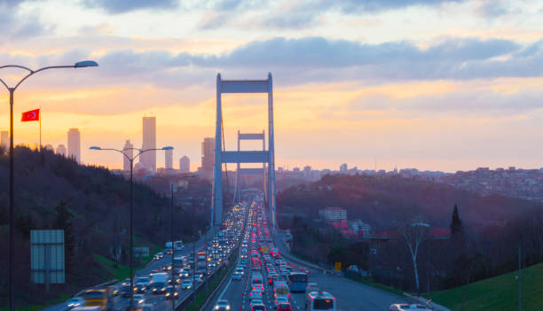 istock istanbul and Bridge Trafic 1073119862