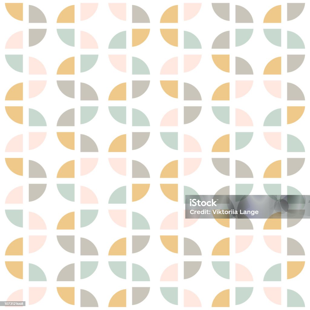 Retro seamless pattern. Mid-century modern style. Abstract repeating background for web or printing. Geometric vector wallpaper. Pattern stock vector