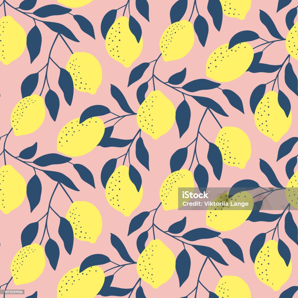 Vẽ Tay Hoa Văn Liền Mạch Với Chanh Tươi Hình Nền Mùa Hè Đầy Màu ...