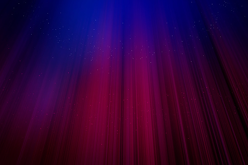 Red curtains with blue light background