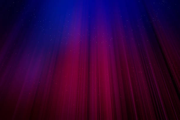Christmas curtains sparkling Red curtains with blue light background stage light stock pictures, royalty-free photos & images