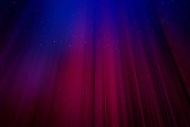 Red curtains with blue light background