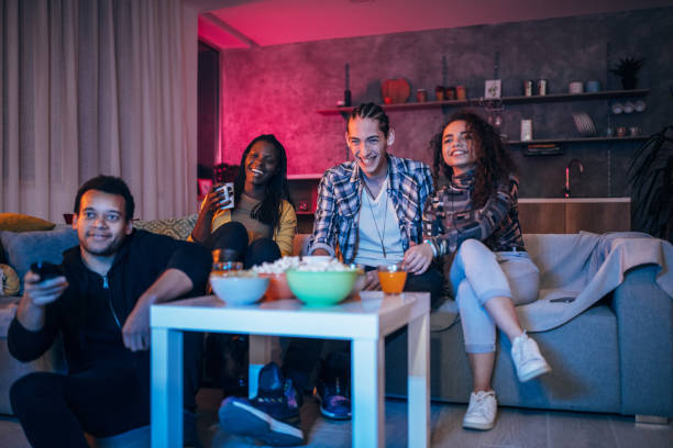 istock Friends watching a movie 1073129224