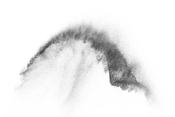 istock Freeze motion of black particles. 1073138858