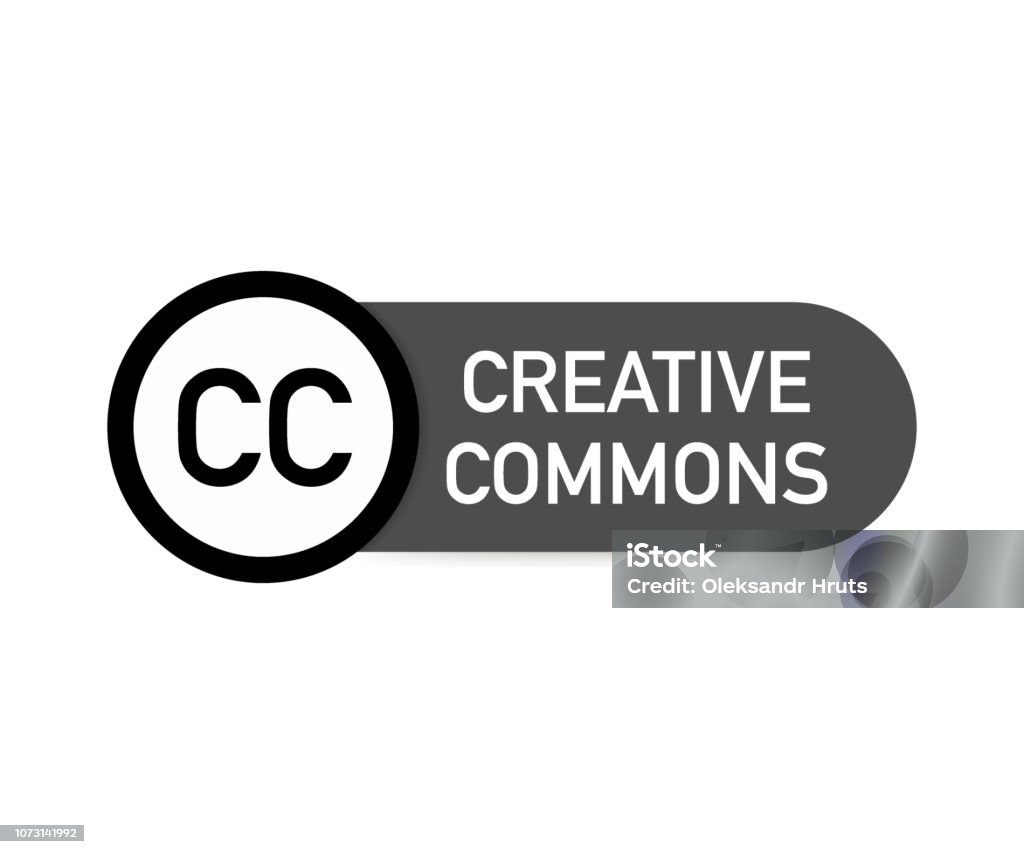 Creative commons rights management sign with circular CC icon. Vector illustration. Creative commons rights management sign with circular CC icon. Vector stock illustration. Creativity stock vector