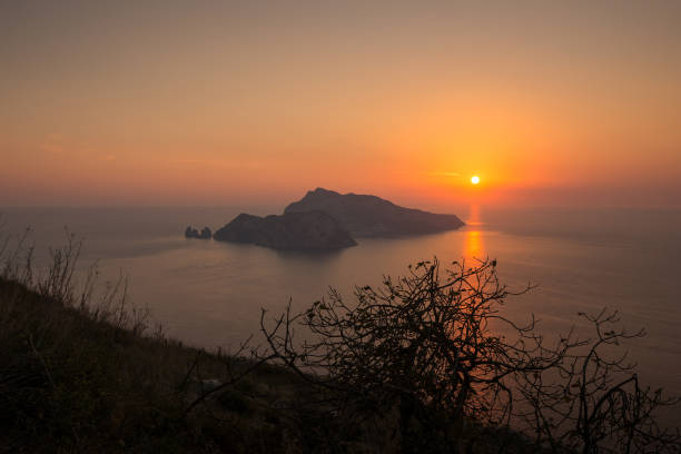 Sunset on Capri Island, Italy