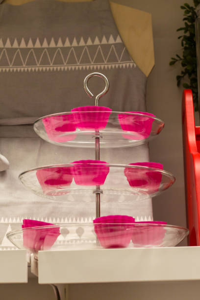 istock three-tiered stand with pink shapes for muffins 1073150094