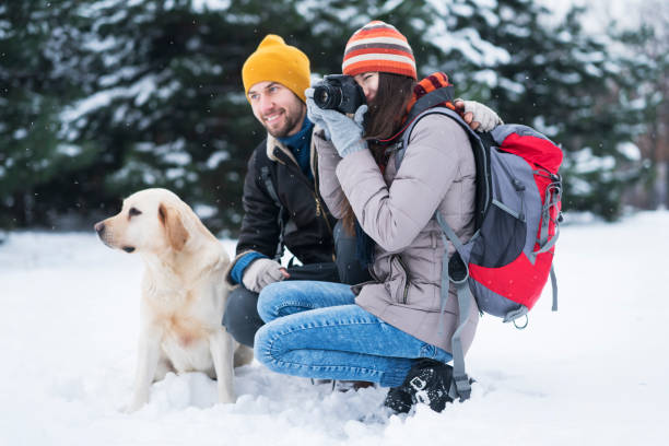 istock Young couple enjoying winter 1073157348