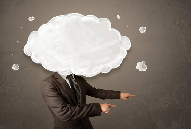 istock Business man with white cloud on his head concept 1073163806