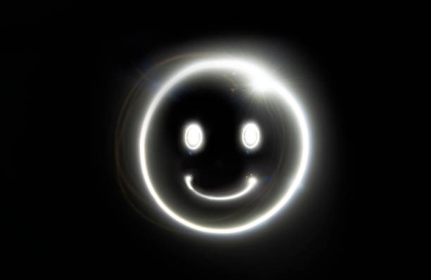 Sparkler Emoji Emoticon Smiley Falling In Love On Black Background