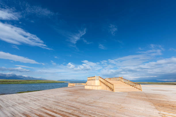 istock Lakeside promenade and observation deck 1073167560