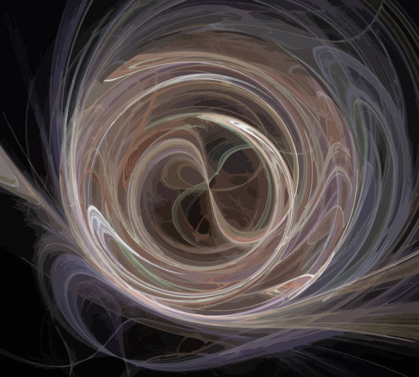 istock image of one Digital Fractal on Black Color 1073176714