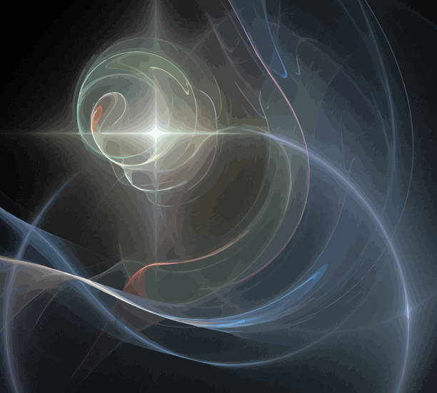 istock image of one Digital Fractal on Black Color 1073178742