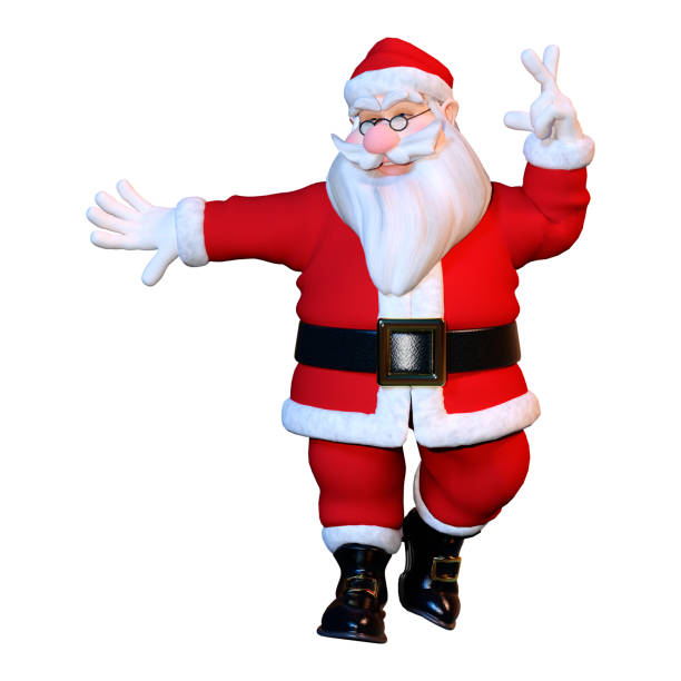 istock 3D illustration Santa exercising on white 1073186234