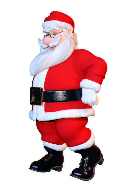 istock 3D illustration Santa exercising on white 1073186384