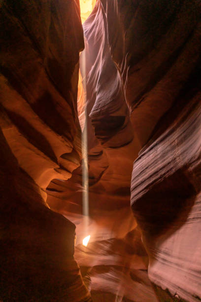 istock A white sunbeam on a orange sandstone wall in Upper antelope, Arizona, 1073195372