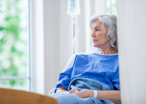 istock Sick senior woman 1073199714