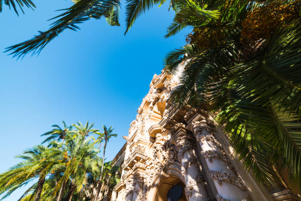 istock Casa del Prado in Balboa park surrounded by palm trees 1073213394