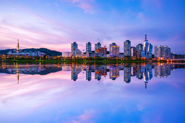 istock Reflection of Daejeon City , South Korea. 1073215342
