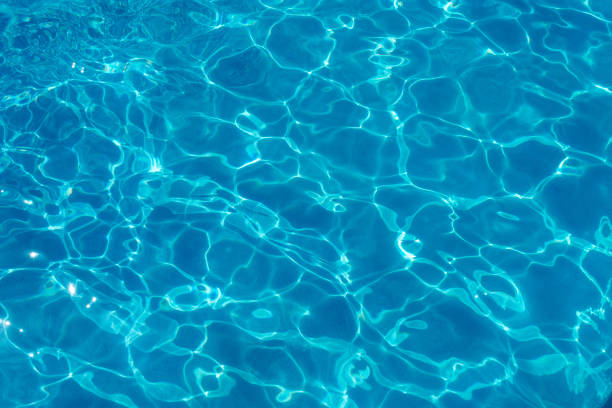 Abstract of Water Surface in Swimming Pool stock photo