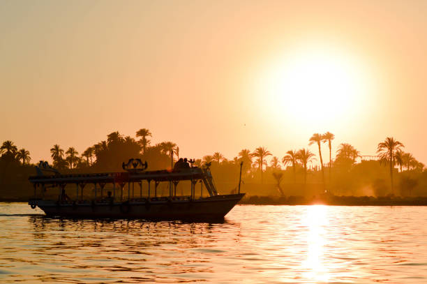 istock Orange sunset on the Nile 1073217914