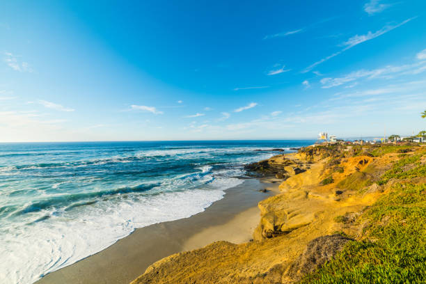 istock Blue sky over La Jolla beach in San Diego 1073229352