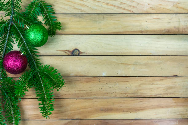 istock Left side border of greenery and ornaments 1073249126