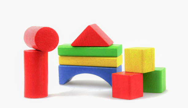 istock Children's wooden blocks for play 1073263200