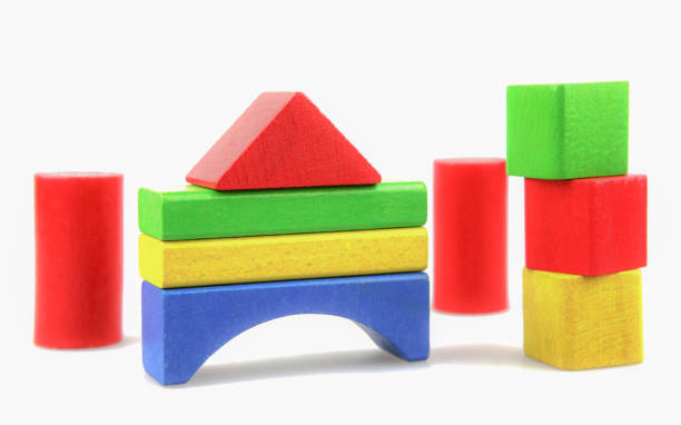 istock Children's wooden blocks for play 1073263208